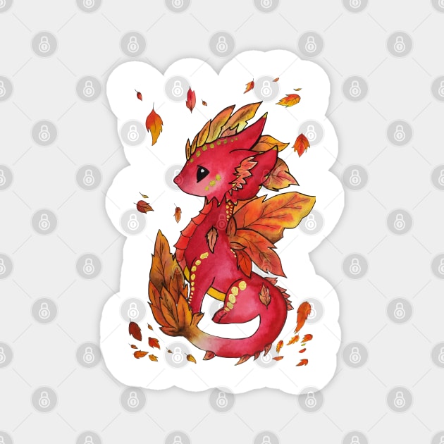 Autumn dragon Magnet by Eikia