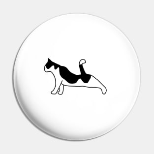 Black and white cat Pin