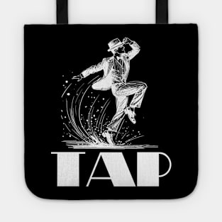 TAP with dancer white sketch Tote