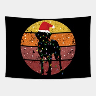 Black Lab Christmas Tapestry