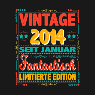 Januar 2014 Vintage Fantastisch 10 Jahren Mann Frau Geburtstag T-Shirt