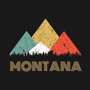 Secret Sasquatch Hidden Retro Montana with Hiding Bigfoot T-Shirt