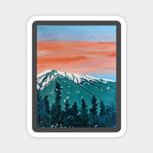 Snow Mountain Print Magnet