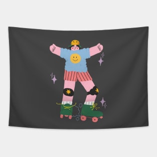 Roller Skate Girl Club Tapestry