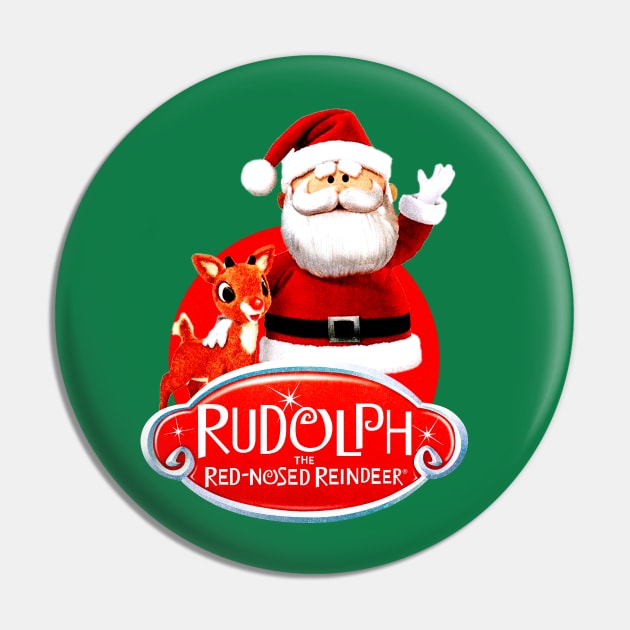 Reindeer and Santa Pin by Collage Collective Berlin