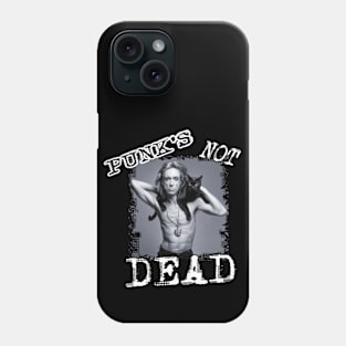 Iggy Pop + Black Cat - PUNK'S NOT DEAD Phone Case