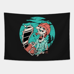 Skullchain Saw Tapestry