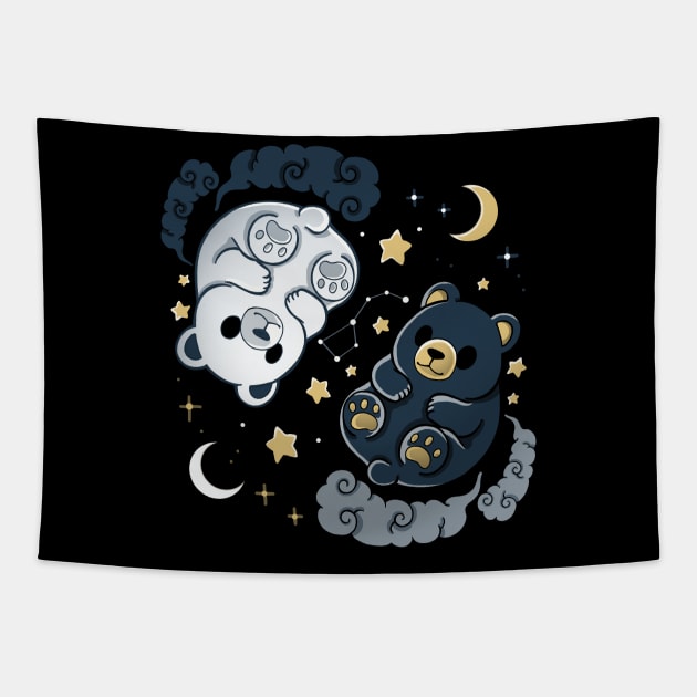 Ying Yang Ursa Tapestry by Vallina84