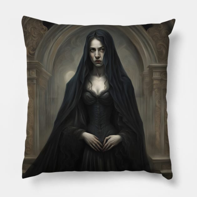 Sadness Personified Pillow by Dark Juliettes