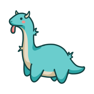 Cute dino, Wild Long Neck, Dinosaurus. T-Shirt