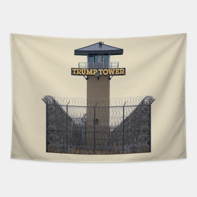 Trump Prison Tower Tapestry by darklordpug