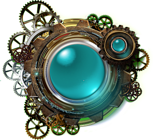 Green Glass Gear Gadget Magnet