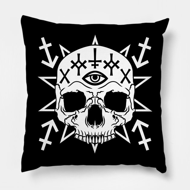 Seeing skull Pillow by Danger Stranger®