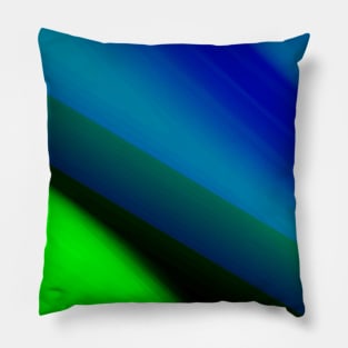 Blue green black abstract art design Pillow