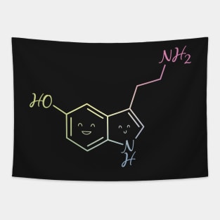 Cute Serotonin Molecule Tapestry