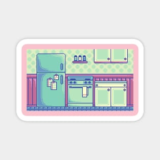 Cozy Pixel Kitchen Magnet