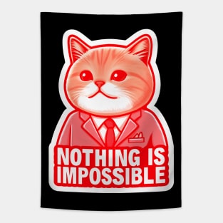 Nothing Is Impossible Cat Tapestry