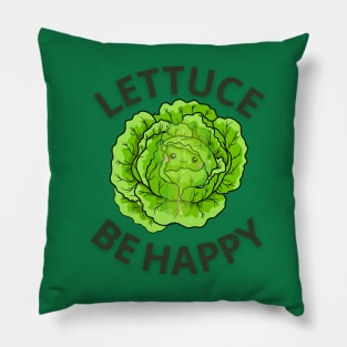 lettuce be happy,Lettuce Be Friends, sticker, vegan, vegetarian, funny vegan, eat plants, vegan joke, lettuce be friends, lettuce, friends, vegetarian sticker, vegetarian masks, vegetarian phone cases, leafy green Pillow