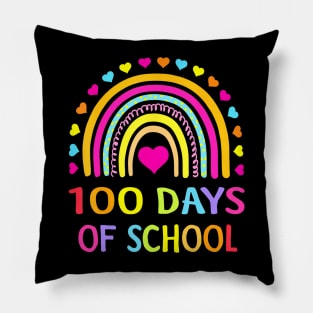 Cute 100 Days Of School Rainbow 100Th Day Of School Pillow