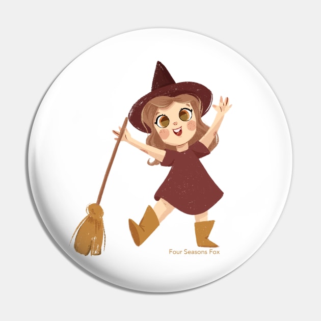 Little Witch Pin by Four Seasons Fox