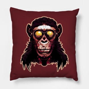 Zombified Halloween Monkey Pillow