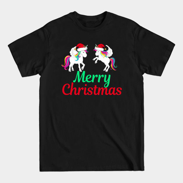 Disover Merry Christmas Unicorns - Christmas Unicorn - T-Shirt