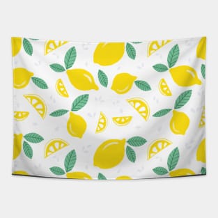 Cute Lemon Pattern - White Tapestry