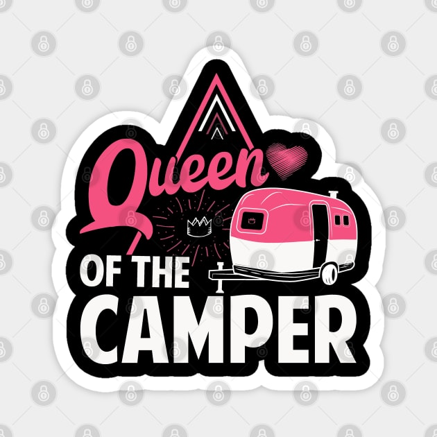 Queen of the camper Gift T-shirt Magnet by Tesszero