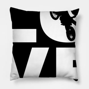 Love Motocross Gift For Bikers Pillow