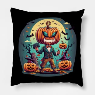 Vintage Halloween Pumpkin 2023. Halloween 2023 Pillow