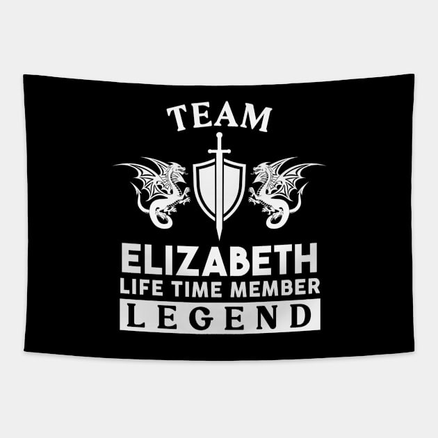 Elizabeth Name T Shirt - Elizabeth Life Time Member Legend Gift Item Tee Tapestry by unendurableslemp118