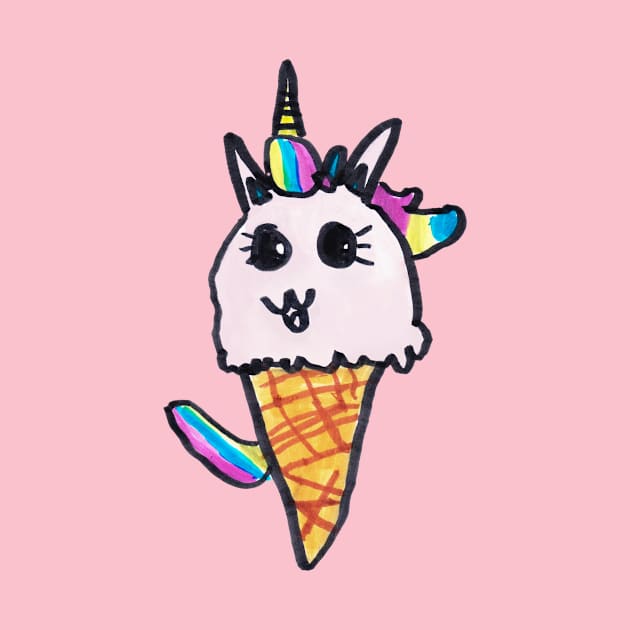 Unicorn Ice Cream | Kids Fashion | Rainbow Unicorn | Ice Cream Cone | Cute by TheWillbreyShop