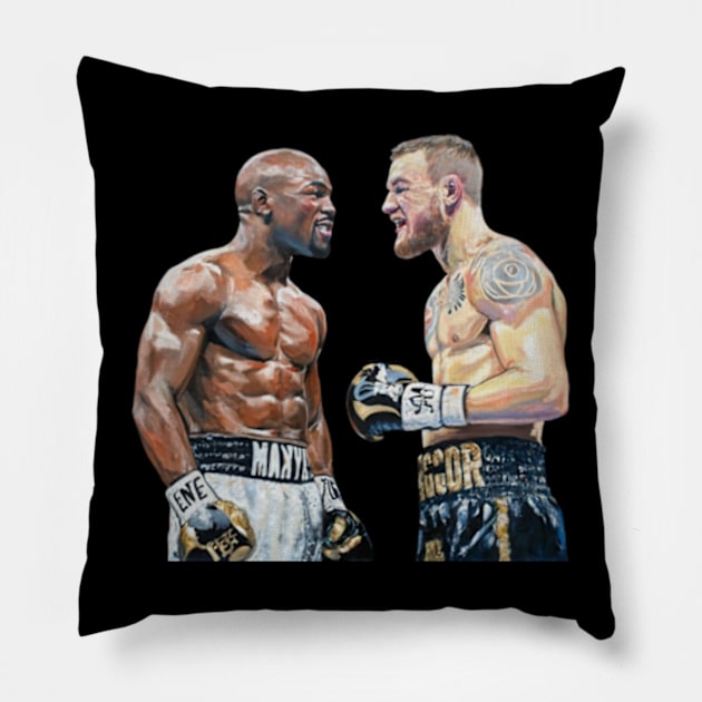 Mayweather vs conor mcgregor Pillow by TshirtMA