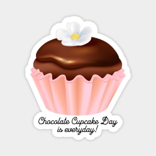 National Chocolate Cupcake Day, flower Magnet