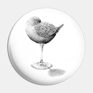 vogel met glazen poot Pin