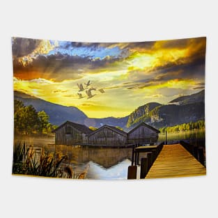 Rest at the Lake Tapestry