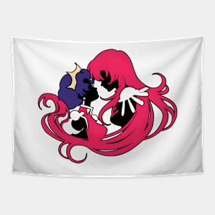 Utena and Anthy from Revolutionary Girl Utena | La Fillette Révolutionnaire | Pink and Purple Tapestry