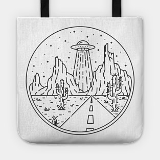 UFO in the Desert Vintage Alien Tote