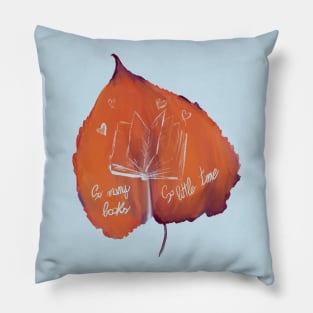 Books Autumn Cozy leaf trees Pillow