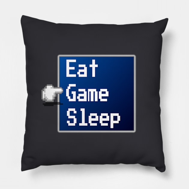 Eat Game Sleep Selection Pillow by Bruce Brotherton