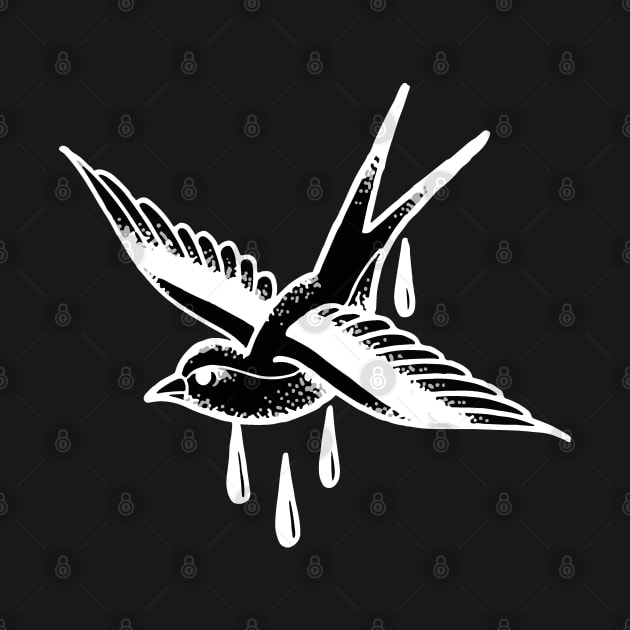 Traditional Swallow Tattoo - Bird Tattoo by DeadBeatElite