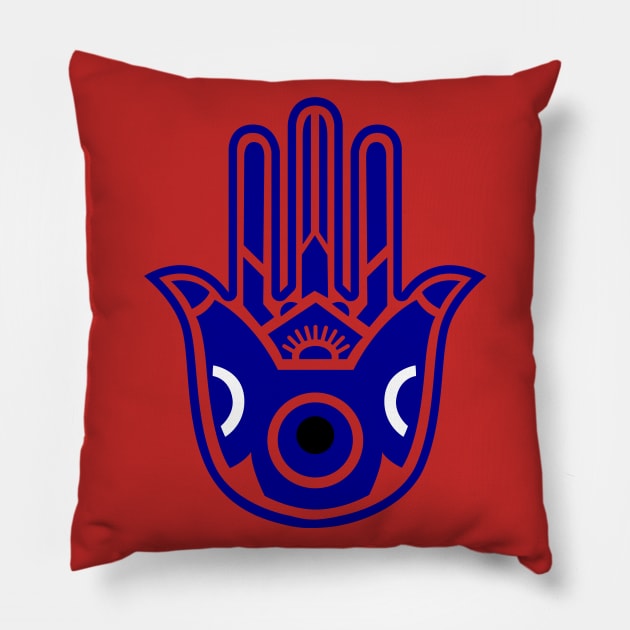 Hamsa with the Evil eye Pillow by holidaystore