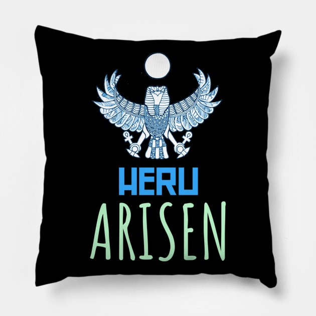 Heru Arisen Pillow by KadyMageInk