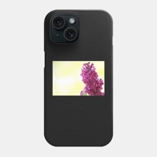 Purple lilac branch close up, flower photography Phone Case