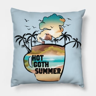 Hot Goth Summer At Beautiful Beach In The Mug Design Pillow