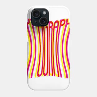 Warped Tall Typography (Magenta Yellow Red) Phone Case