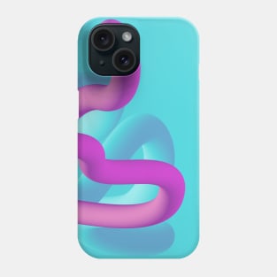 Fluid geometric shape worm. Love man and woman abstract symbol Phone Case