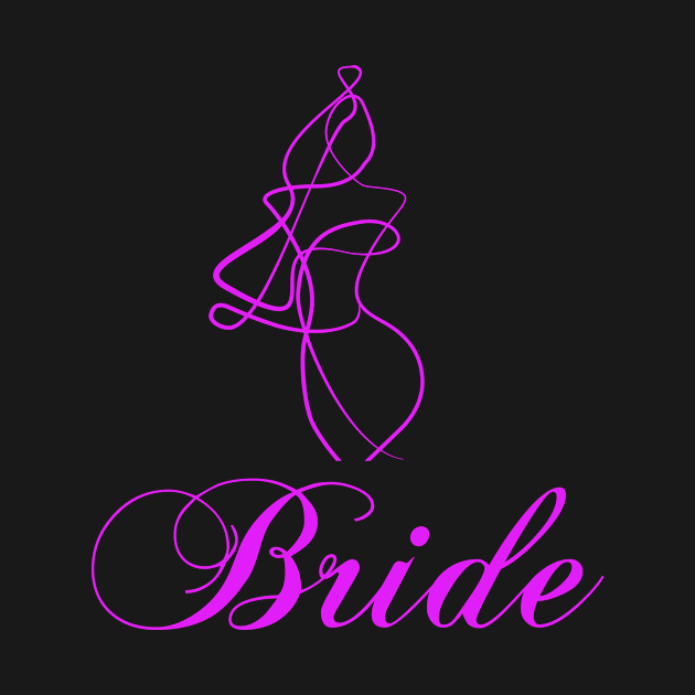 Bride to Be Bachelorette Party. Woman Line Art by Space Sense Design Studio