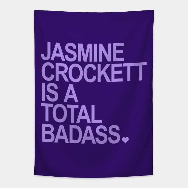 Jasmine Crockett is a total badass - lavender Tapestry by Tainted