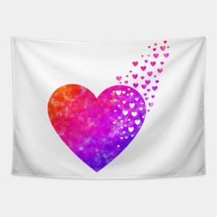 Colourful Breaking Heart Tapestry